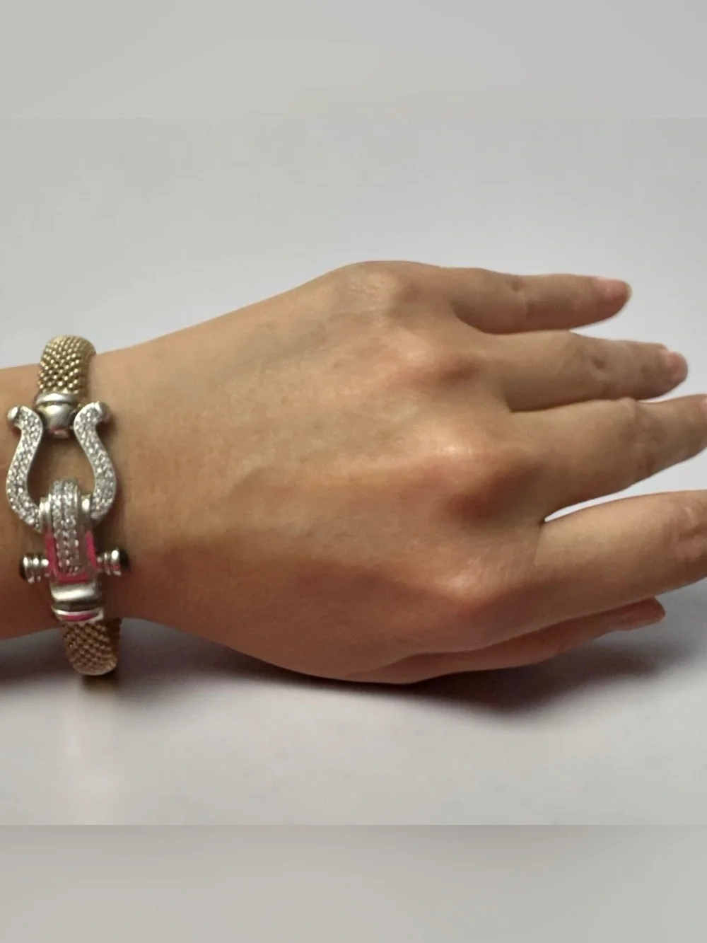 Horseshoe clasp bracelet